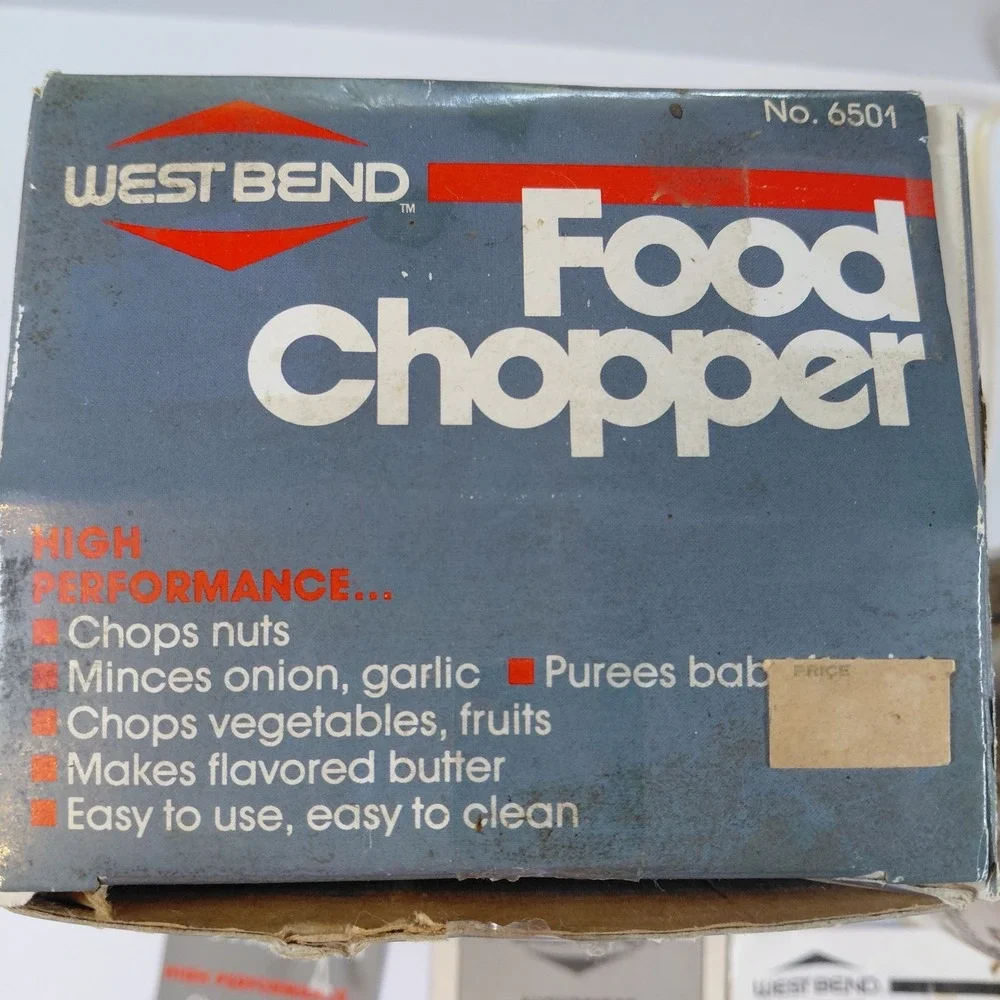 Rare West Bend Electric Mini Food Chopper Coffee Grinder Processor #6501 Tested